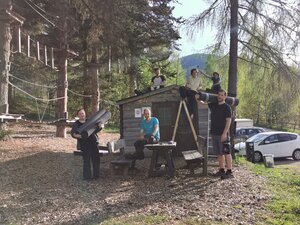 Gruppe vorm Klettergarten